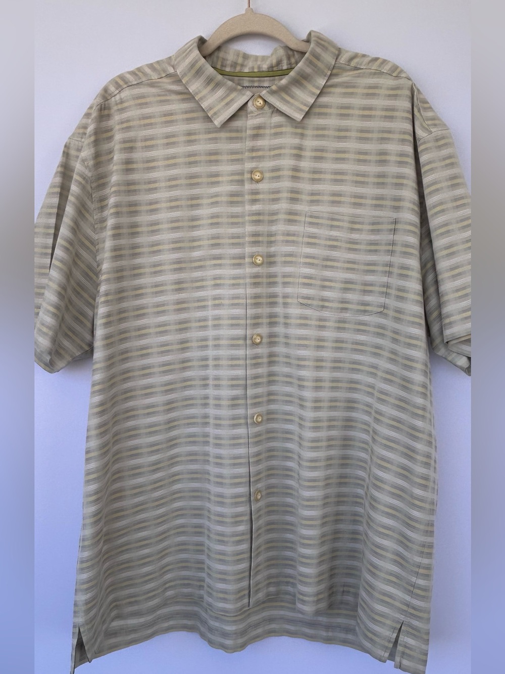 Tommy Bahama Men’s Silk/Cotton Button Up‎ Shirt Short Sleeve Size XXL